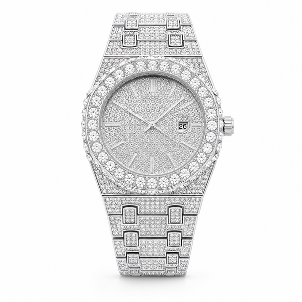 Iced out diamond watch