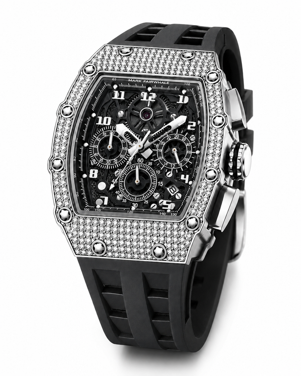 Barrel diamond quartz watch